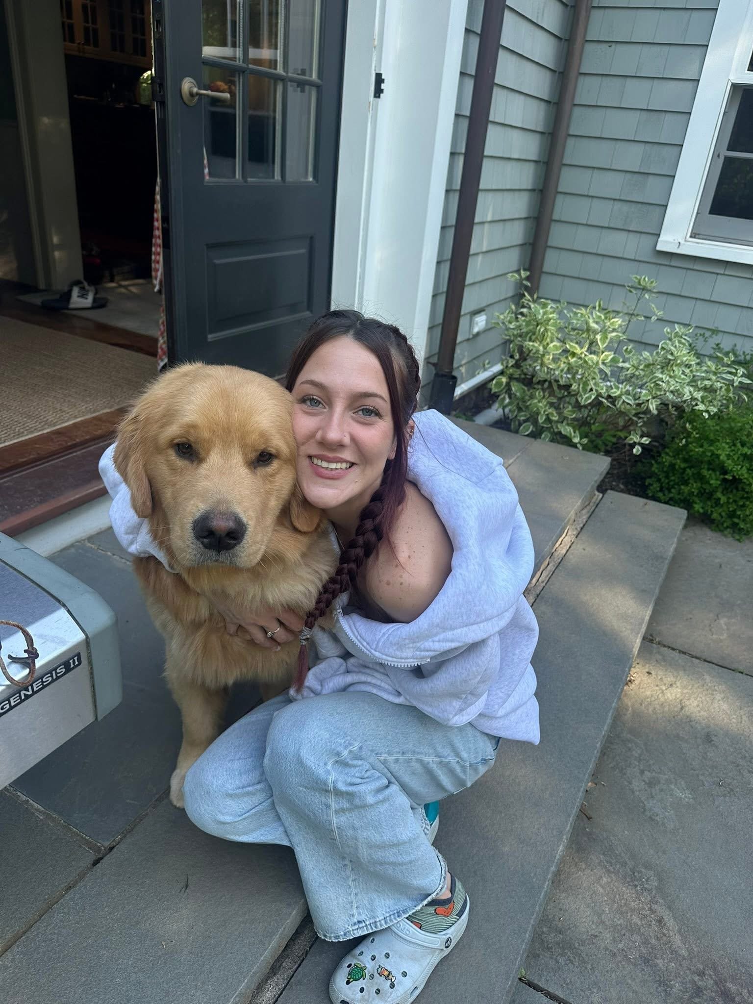 Rachel with dogs